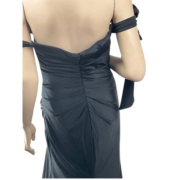 Ladivine Cinderella Divine Off-Shoulder High-Slit Black dress size 8 - Picture 4 of 8